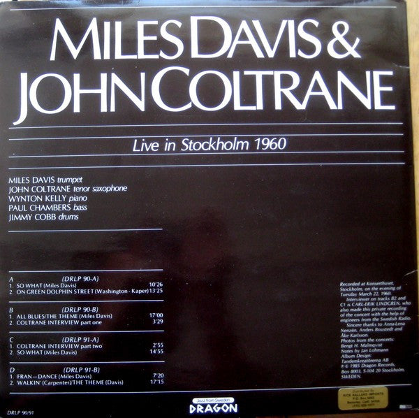 Master Release: Live In Stockholm 1960 by Miles Davis