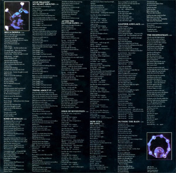 Release: Bella Donna-Vinyl-US-1981-MR 38-139-1224331