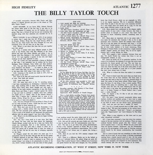 Release: The Billy Taylor Touch-Vinyl-Japan-1992-AMJY-1277-4410083