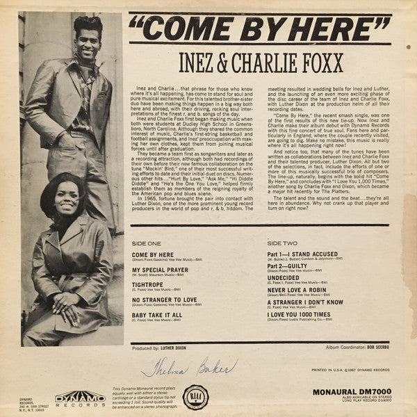 Master Release: Come By Here by Inez And Charlie Foxx