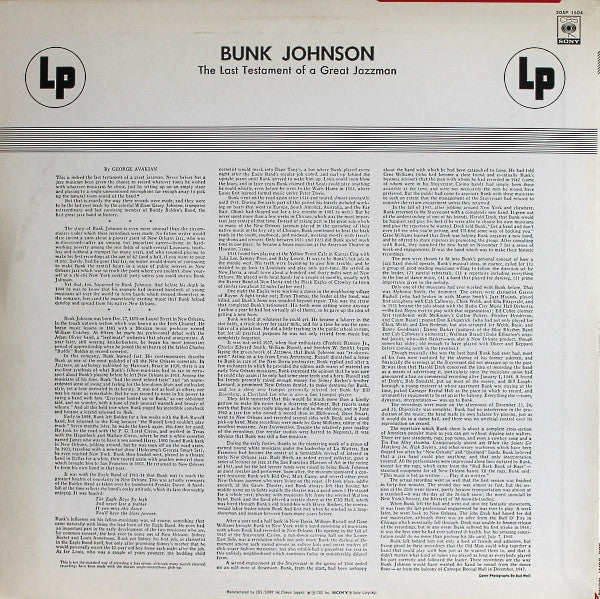 Master Release: The Last Testament Of A Great New Orleans Jazzman by Bunk Johnson