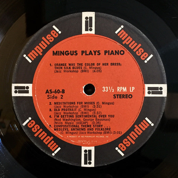 Mingus Plays Piano (spontaneous compositions and improvisations)