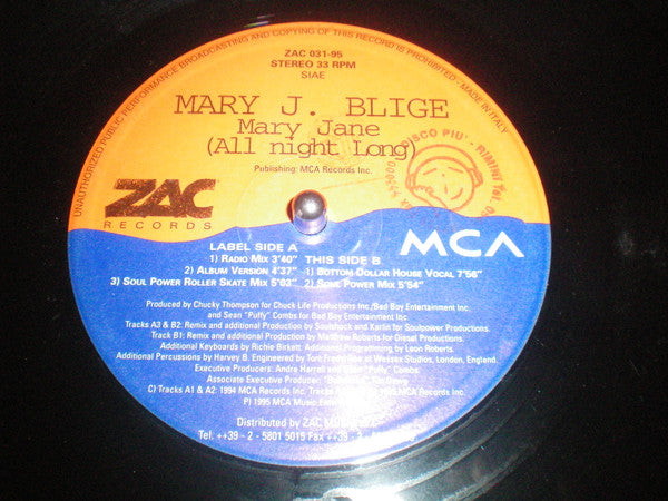 Master Release: Mary Jane (All Night Long) by Mary J. Blige