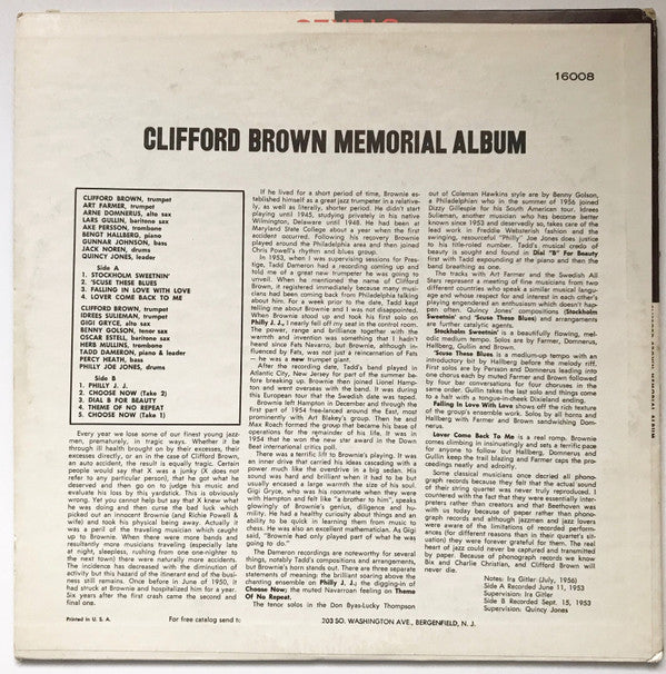 Release: Memorial-Vinyl-US-1964-PR 16008-4737076