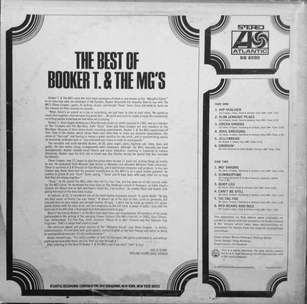 Release: The Best Of Booker T. & The MG's-Vinyl-US-None-SD 8202-7811729