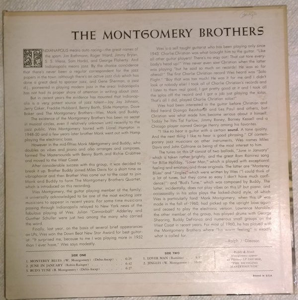 Release: The Montgomery Brothers-Vinyl-US-1960-3308-5838020