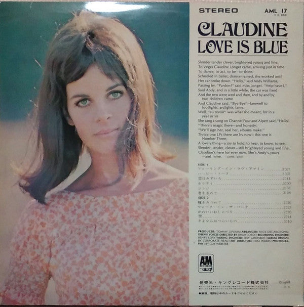 Release: Love Is Blue-Vinyl-Japan-1968-AML 17-8222184
