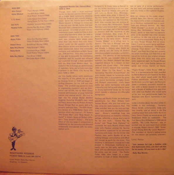 Master Release: Detroit Ghetto Blues 1948-1954 by Various