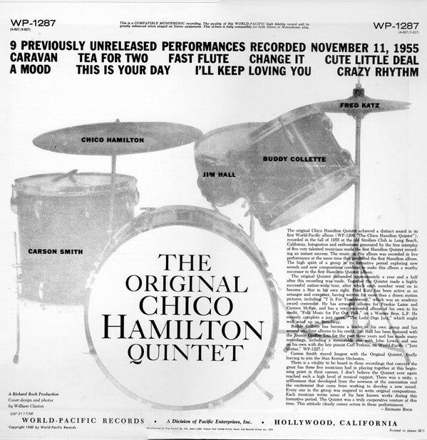 Release: The Original Chico Hamilton Quintet-Vinyl-Japan-1978-GXF 3117(M), GXF-3117(M)-6854817