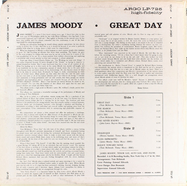 Master Release: Great Day by James Moody