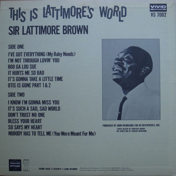 Release: This Is Lattimore's World-Vinyl-Japan-1978-VS-7002-9872297