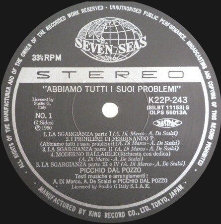 Release: Abbiamo Tutti I Suoi Problemi-Vinyl-Japan-1982-K22P-243-5231726