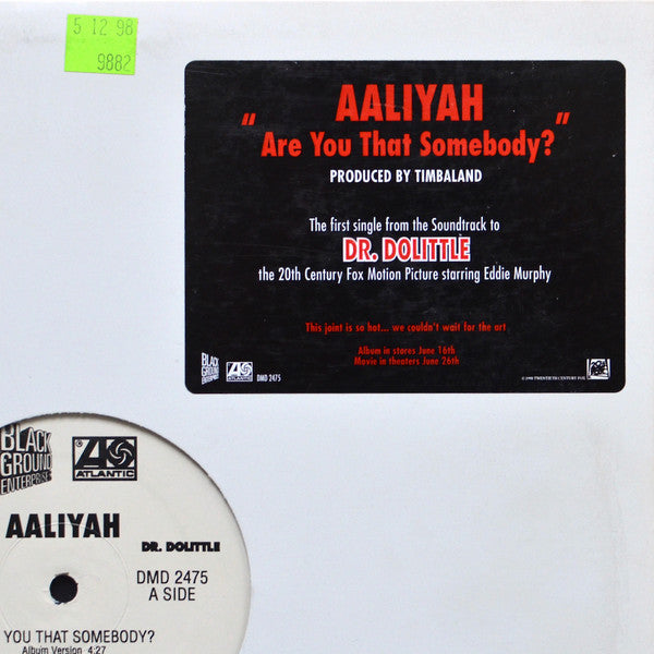 Release: Are You That Somebody?-Vinyl-US-1998-DMD 2475-1436347