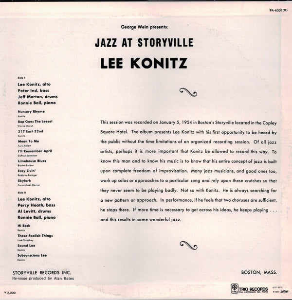 Jazz At Storyville