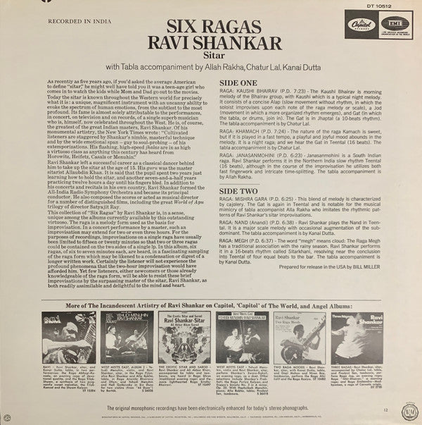 Release: Six Ragas-Vinyl-US-None-DT 10512-7223214