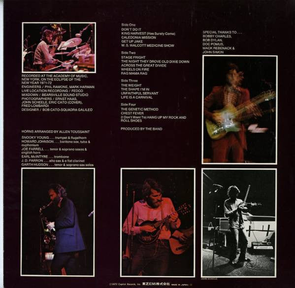 Master Release: Rock Of Ages (The Band In Concert) by The Band