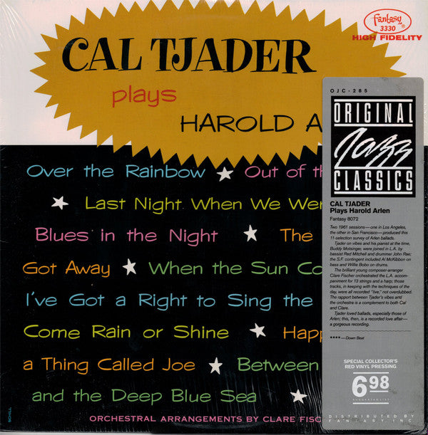 Release: Cal Tjader Plays Harold Arlen-Vinyl-US-1987-F-8072, OJC-285-7479950