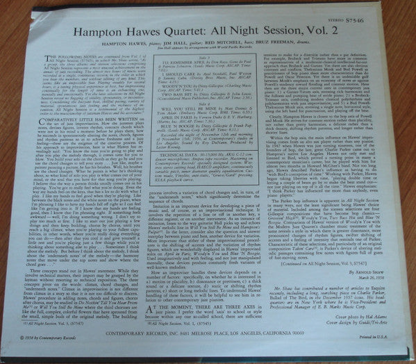 Release: All Night Session! Vol. 2-Vinyl-US-None-S7546-9106041