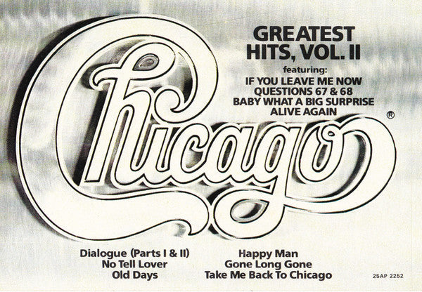 Master Release: Greatest Hits, Volume II by Chicago (2)