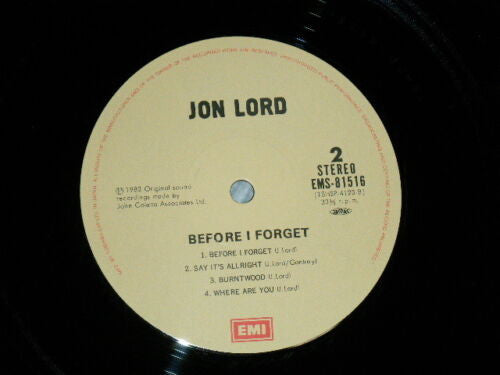 Before I Forget