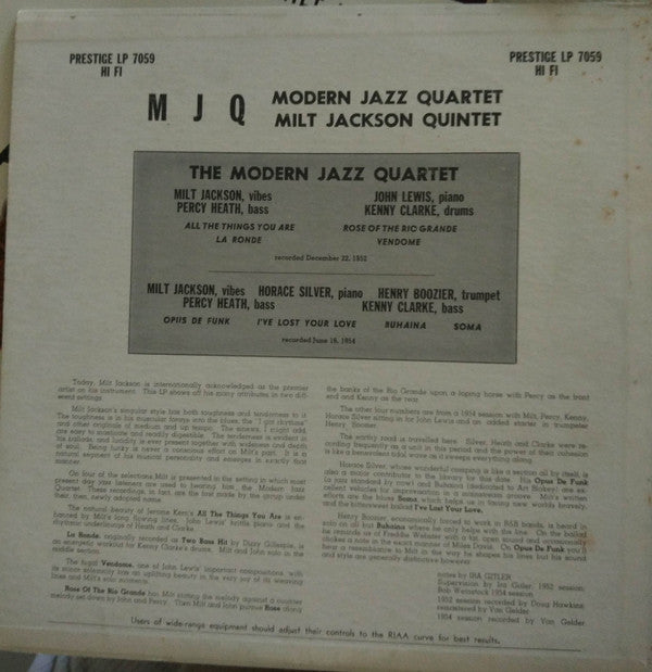 Release: M J Q-Vinyl-US-1958-LP 7059-6122280