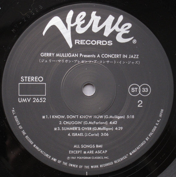 Gerry Mulligan Presents A Concert In Jazz
