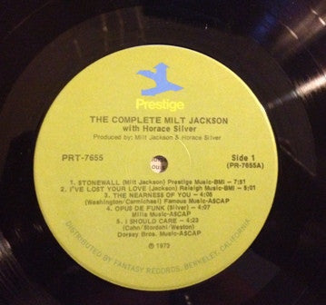 The Complete Milt Jackson With Horace Silver