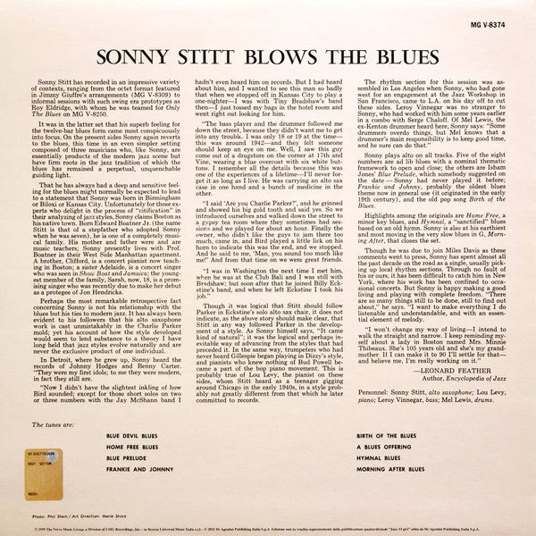 Release: Blows The Blues-Vinyl-Italy-2014-MG V-8374-6798248