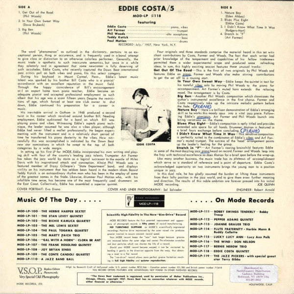 Release: Eddie Costa Quintet-Vinyl-US-1985-VSOP 7, MOD-LP 118-5681664