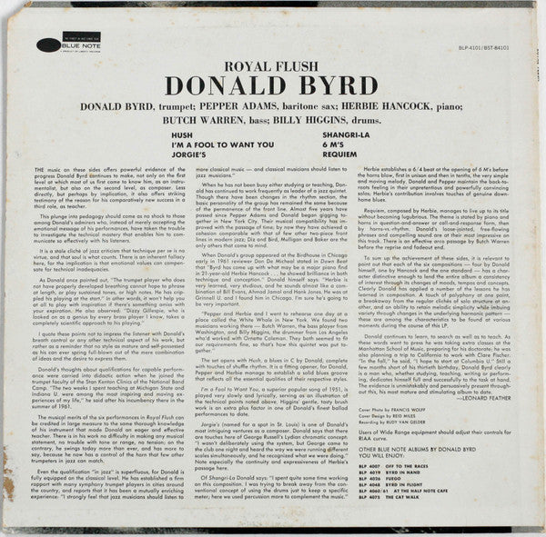 Release: Royal Flush-Vinyl-US-1977-84101, BLP-4101 / BST-84101, BST-84101-5544748