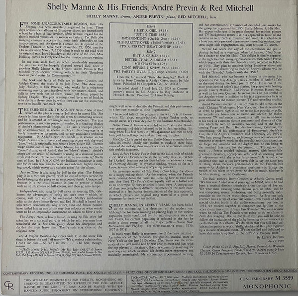 Release: Bells Are Ringing-Vinyl-US-1959-M 3559-6618165