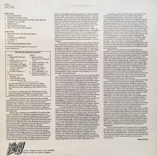Release: Frank Rosolino-Vinyl-UK-1981-AFF 61-2874034