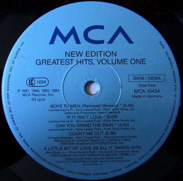 Master Release: Greatest Hits, Volume 1 by New Edition