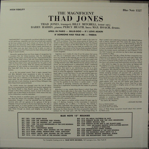 Release: The Magnificent Thad Jones-Vinyl-Japan-2013-DBLP-037, BLP 1527, 1527-4570816
