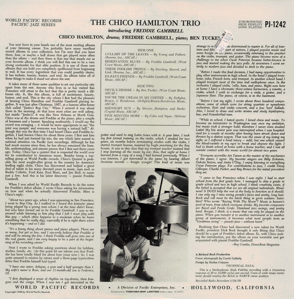Release: Introducing The Piano Of Freddy Gambrell-Vinyl-Japan-1991-PJ-1242, PJ-1242-3798344