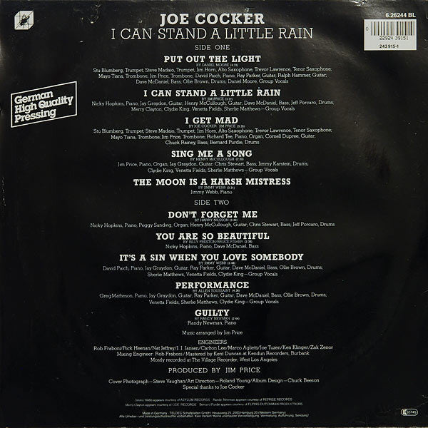 Master Release: I Can Stand A Little Rain by Joe Cocker