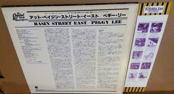 Release: Basin Street East Proudly Presents Miss Peggy Lee Recorded At The Fabulous New York Club-Vinyl-Japan-None-ECJ-50024-9267701