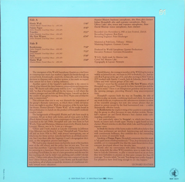 Release: Live In Zürich-Vinyl-Italy-1984-BSR 0077-3047068