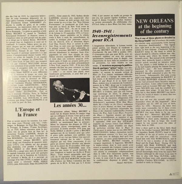 Release: The Complete Sidney Bechet Vol 1/2 (1932-1941)-Vinyl-France-1979-PM 42 409-5421875