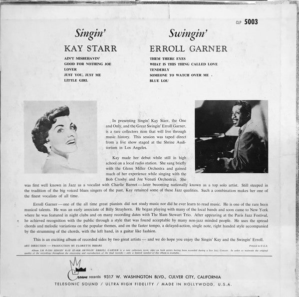 Release: Singin' Swingin'-Vinyl-US-1957-CLP 5003, 5003-4893321