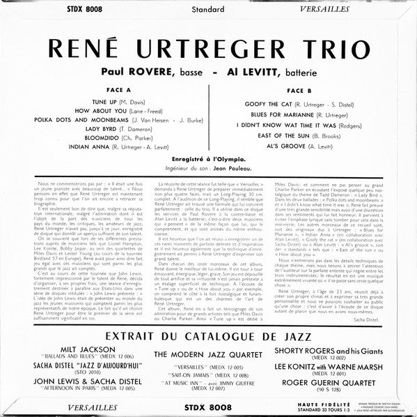 Master Release: René Urtreger Trio by René Urtreger Trio