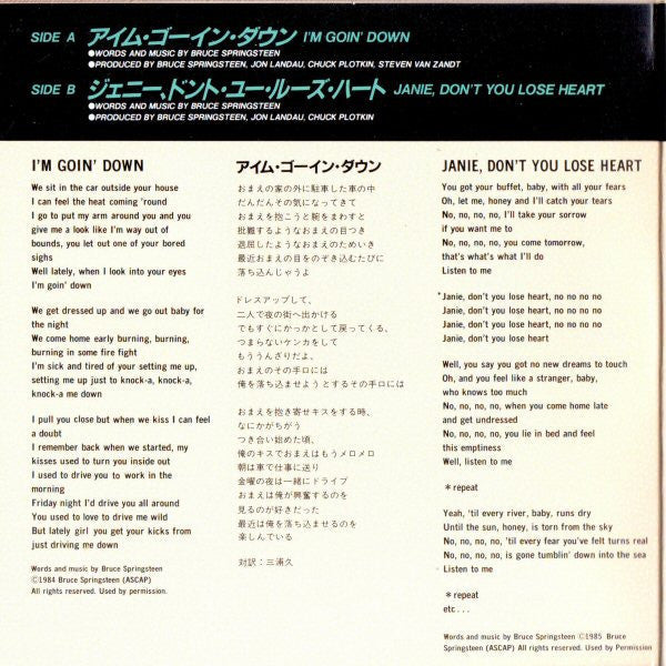 Master Release: I'm Goin' Down by Bruce Springsteen