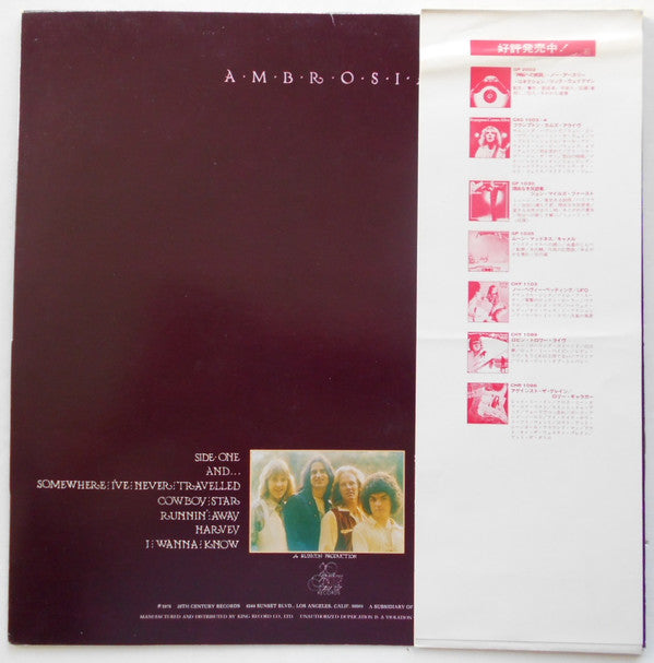 Release: Somewhere I've Never Travelled-Vinyl-Japan-1976-GP 459-8574776