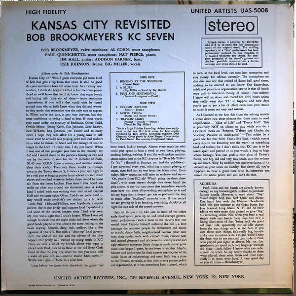 Release: Kansas City Revisited-Vinyl-US-1959-UAS 5008-4730045