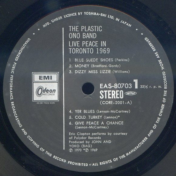 Live Peace In Toronto 1969