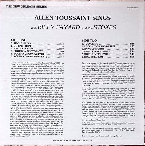 Master Release: Allen Toussaint Sings by Allen Toussaint