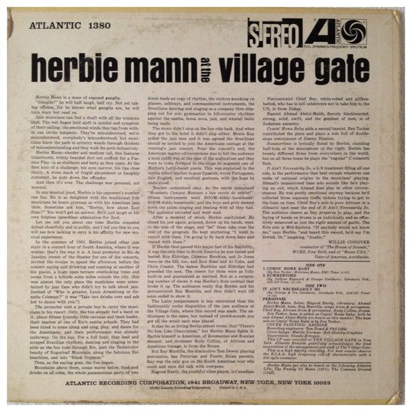 Release: Herbie Mann At The Village Gate-Vinyl-US-1966-SD 1380, 1380-4605216
