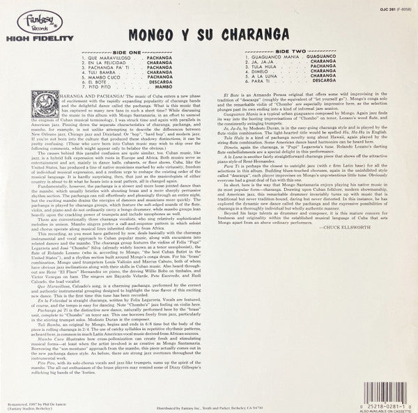Master Release: ¡Sabroso! Charanga Y Pachanga by The Mongo Santamaria Orchestra