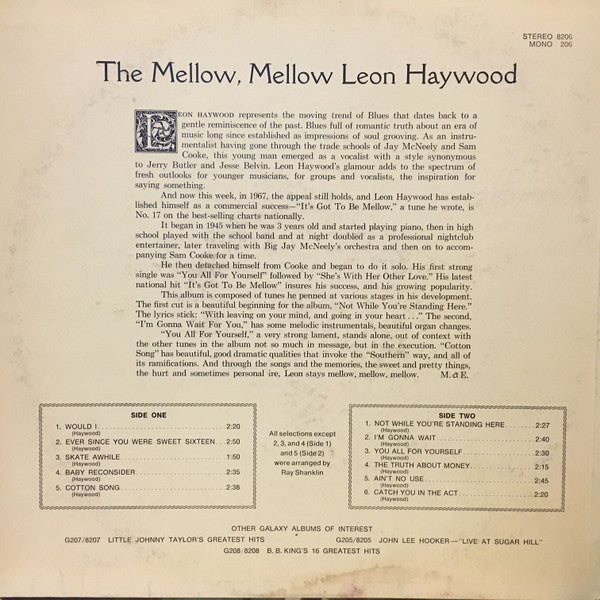 Master Release: The Mellow, Mellow Leon Haywood by Leon Haywood