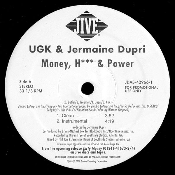 Master Release: Money, H**s & Power by UGK